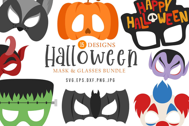 Halloween Mask Bundle | Costume Party SVG dapiyupi store 