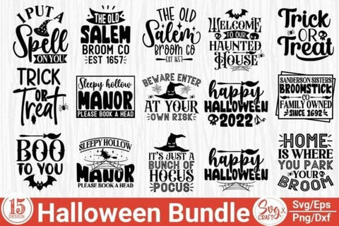 Halloween Mega Bundle, Halloween SVG Bundle, Halloween Gift Idea svg, Fall svg Bundle, Pumpkin svg, Digital Files SVG Svgcraft 