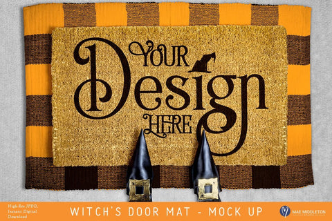 Halloween Mock up - Witch's Door Mat Mock Up Photo Mae Middleton Studio 