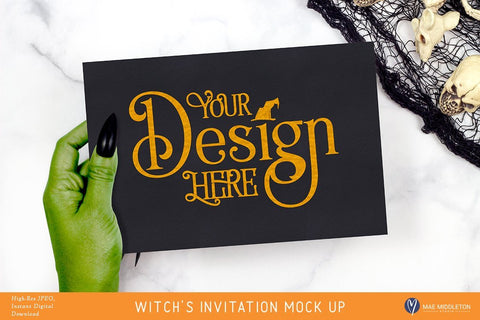 Halloween Mock up | Witch's Invitation Mock Up Photo Mae Middleton Studio 
