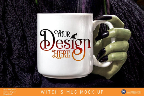 Halloween Mock up - Witch's Mug Mock Up Photo Mae Middleton Studio 