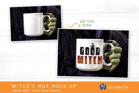 Halloween Mock up - Witch's Mug Mock Up Photo Mae Middleton Studio 