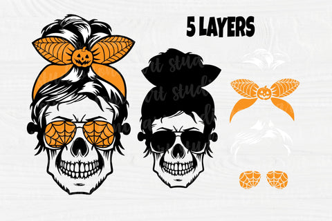Halloween Mom Skull SVG - Halloween Svg - Momster Svg - Mom of Monsters Svg - Cut Files - Cricut - Silhouette SVG TonisArtStudio 