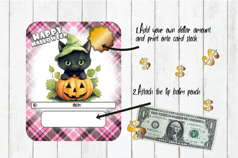 Halloween Money Card Bundle, Printable PNG Designs Sublimation OrangeBrushStudio 