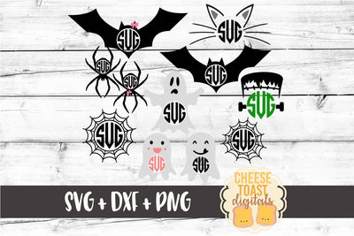 Halloween Monogram SVG Bundle - Halloween SVG Files SVG Cheese Toast Digitals