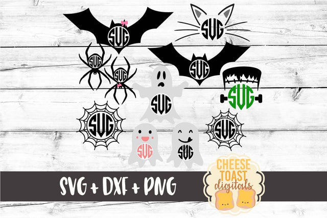 Halloween Monogram SVG Bundle - Halloween SVG Files SVG Cheese Toast Digitals
