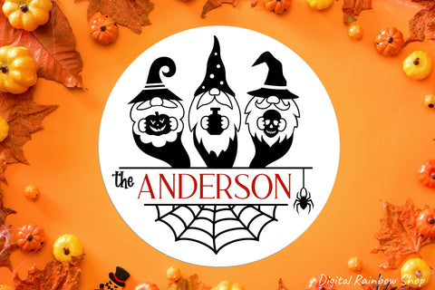 Halloween Monogram svg, Halloween round door sign bundle svg SVG Digital Rainbow Shop 