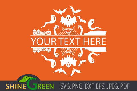 Halloween Monogram SVG SVG Shine Green Art 