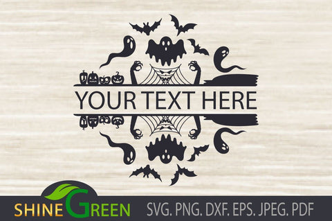 Halloween Monogram SVG SVG Shine Green Art 