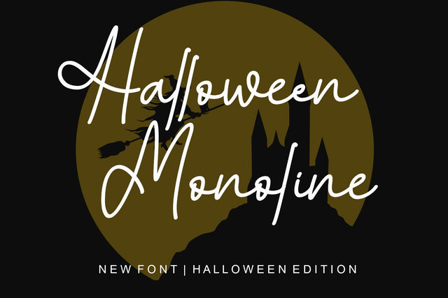 Halloween Monoline Font Afandi Studio 