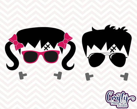 Halloween - Monster - Frankenstein Girl - Frankenstein Boy SVG Crafty Mama Studios 