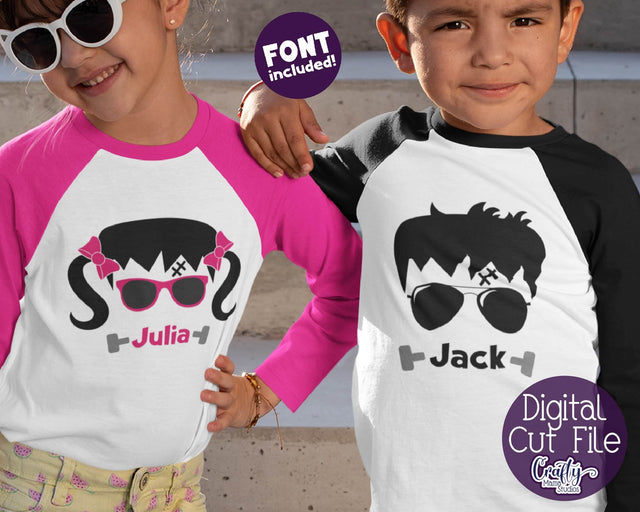 Halloween - Monster - Frankenstein Girl - Frankenstein Boy SVG Crafty Mama Studios 
