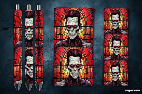 Halloween Monsters Pen Wrap | Stained Glass Sublimation Sublimation SvgOcean 
