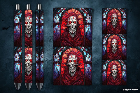 Halloween Monsters Pen Wrap | Stained Glass Sublimation Sublimation SvgOcean 