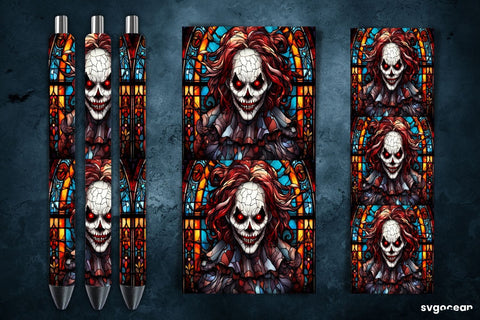 Halloween Monsters Pen Wrap | Stained Glass Sublimation Sublimation SvgOcean 