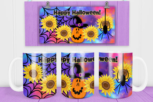 Halloween mug wrap | Halloween pumpkin PNG Sublimation Svetana Studio 