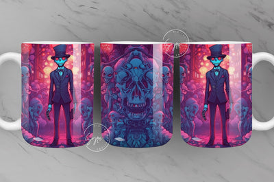 Halloween Mug Wrap, Zombie, Skulls, Spooky, Horror Design, Creepy, Coffee Mug PNG, 11 & 15 Oz Mug Sublimation, Digital Download Sublimation Syre Digital Creations 