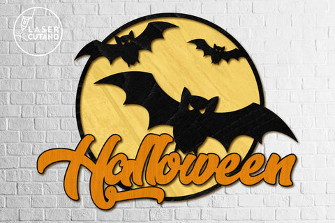 HALLOWEEN Multilayer Cut Files, Decorative Wall Art, Multilayer Cut Files for Laser Cut Wood or Cricut, Paper Craft, Sign SVG, 3D Designs SVG LaserCutano 