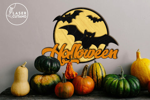 HALLOWEEN Multilayer Cut Files, Decorative Wall Art, Multilayer Cut Files for Laser Cut Wood or Cricut, Paper Craft, Sign SVG, 3D Designs SVG LaserCutano 