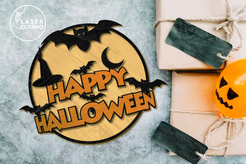 HALLOWEEN Multilayer Cut Files, Decorative Wall Art SVG LaserCutano 