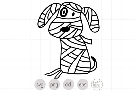 Halloween Mummy Dog SVG Ready Cut File SVG Lynda M Metcalf 