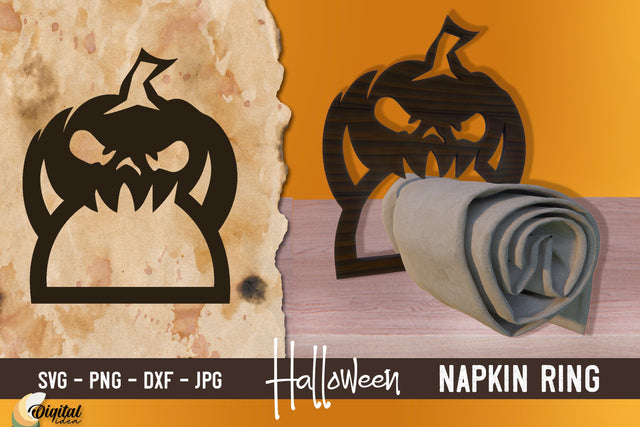 Halloween Napkin ring Laser Cut. Halloween decor SVG. SVG Evgenyia Guschina 