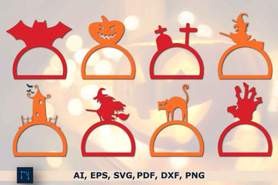Halloween Napkin Rings SVG Bundle SVG MD JOYNAL ABDIN 