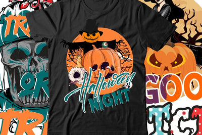 Halloween Night T-Shirt Design SVG BlackCatsMedia 