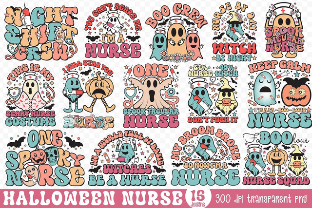 Halloween Nurse PNG Sublimation Bundle Sublimation CraftLabSVG 
