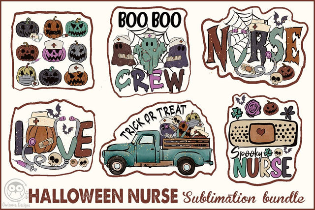 Halloween Nurse Sublimation Bundle Sublimation LAM HOANG THUY 