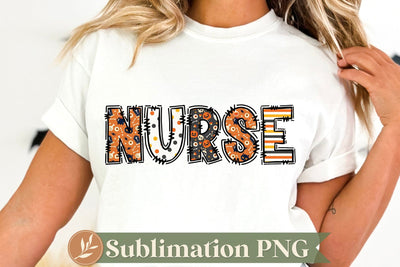 Halloween Nurse Sublimation File, Nurse Halloween Shirt PNG Sublimation LilleJuniper 