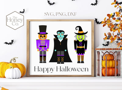 Halloween Nutcracker Jack O Lantern Witch Vampire SVG The Honey Company 