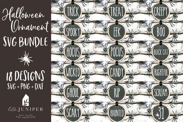 Halloween Ornament SVG Bundle | Farmhouse Halloween SVG SVG LilleJuniper 