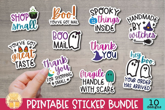 Halloween Packaging Stickers Bundle | Small Business Designs SVG Cheese Toast Digitals 