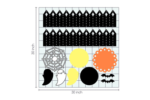 Halloween Paper Rosette SVG template, Halloween paper decor 3D Paper CutePicturesStudio 