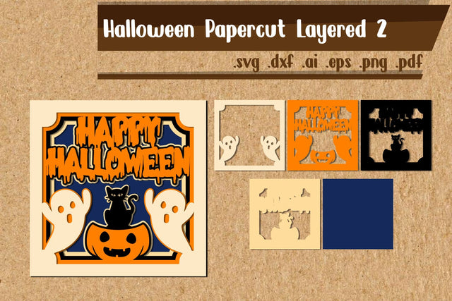 Halloween Papercut Layered 2 SVG zafrans studio 