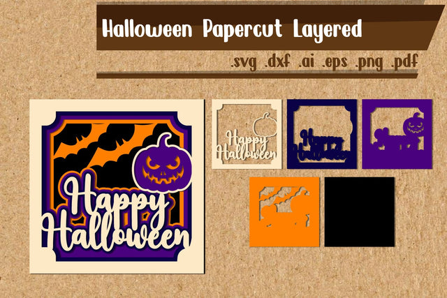 Halloween Papercut Layered 3D Paper zafrans studio 