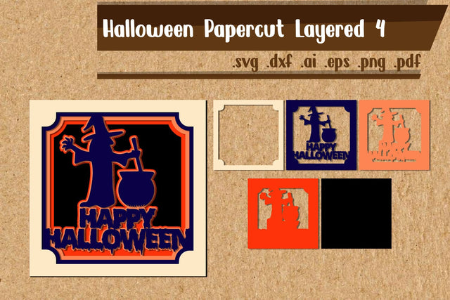 Halloween Papercut Layered 4 3D Paper zafrans studio 