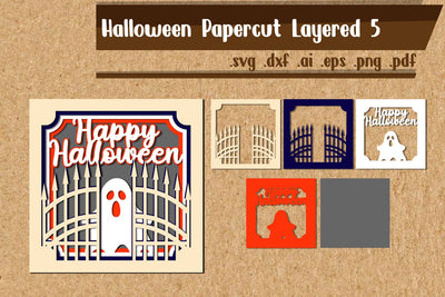 Halloween Papercut Layered 5 3D Paper zafrans studio 
