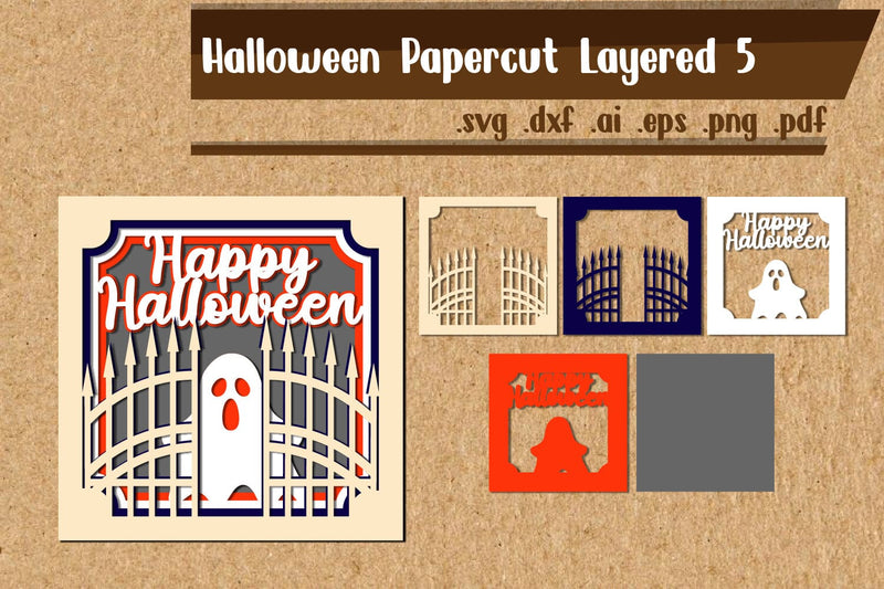 Halloween Papercut Layered 5 3D Paper zafrans studio 