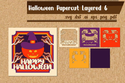 Halloween Papercut Layered 6 3D Paper zafrans studio 