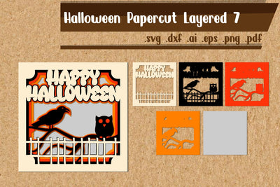 Halloween Papercut Layered 7 3D Paper zafrans studio 