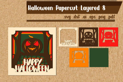 Halloween Papercut Layered 8 3D Paper zafrans studio 