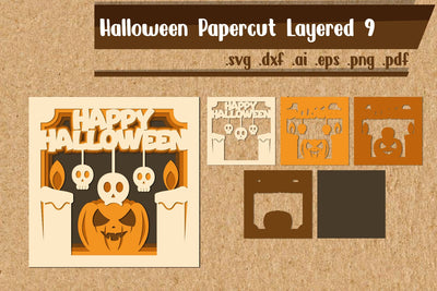 Halloween Papercut Layered 9 3D Paper zafrans studio 