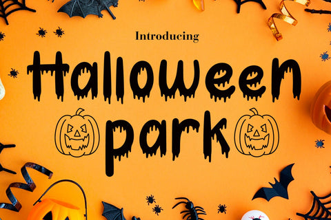 Halloween Park Font AEN Creative Store 