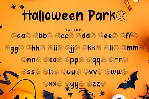 Halloween Park Font AEN Creative Store 