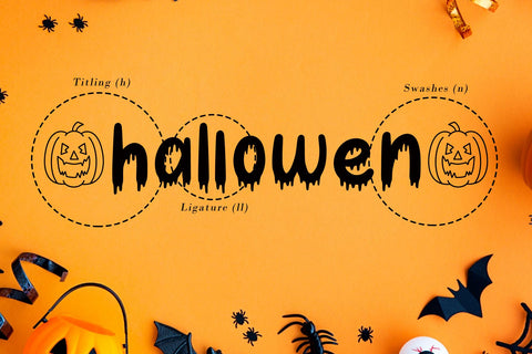 Halloween Park Font AEN Creative Store 