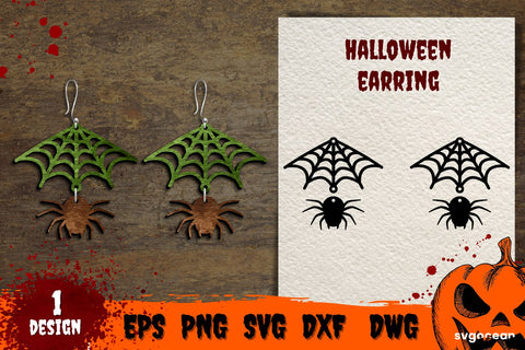 Halloween Party Earrings | Glowforge | Jewelry SVG SvgOcean 