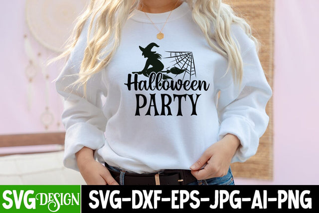 Halloween Party SVG Cut File, Halloween Party Sublimation Design SVG BlackCatsMedia 