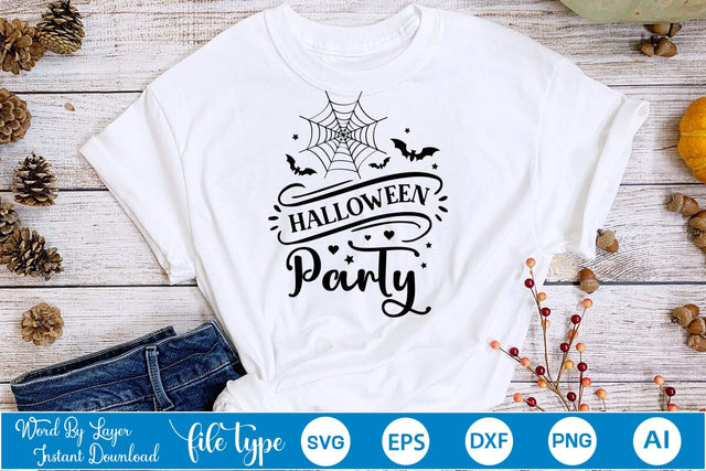 Halloween Party SVG SVGs,Quotes and Sayings,Food & Drink,On Sale, Print & Cut SVG DesignPlante 503 